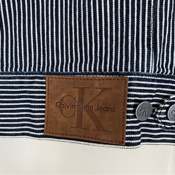 Calvin Klein Archive Stripe Denim Trucker Jacket - Picture 6 of 8